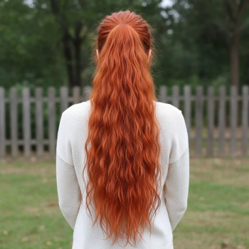 Tokalı Kabarık Dalgalı At Kuyruğu - Bakır