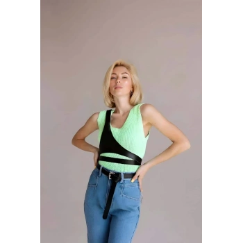 Üçgen Giysi Göğüs Kemeri, Tek Omuzdan Askılı Deri Harness - APFT1120