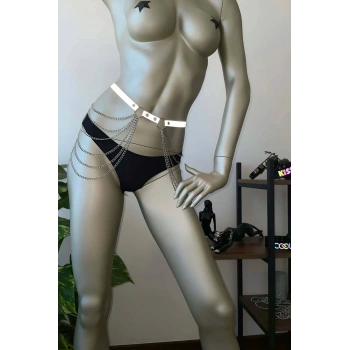 Zincirli ve Reflektörlü Harness Bel Kemeri - APFT391