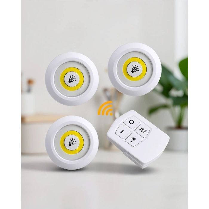3lü Uzaktan Kumandalı LED Lamba