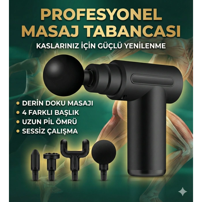 4 Başlıklı 6 Kademeli Titreşimli Şarjlı Mini Masaj Aleti