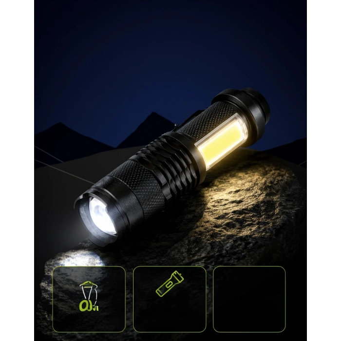 4 Modlu USB Şarjlı LED El Feneri