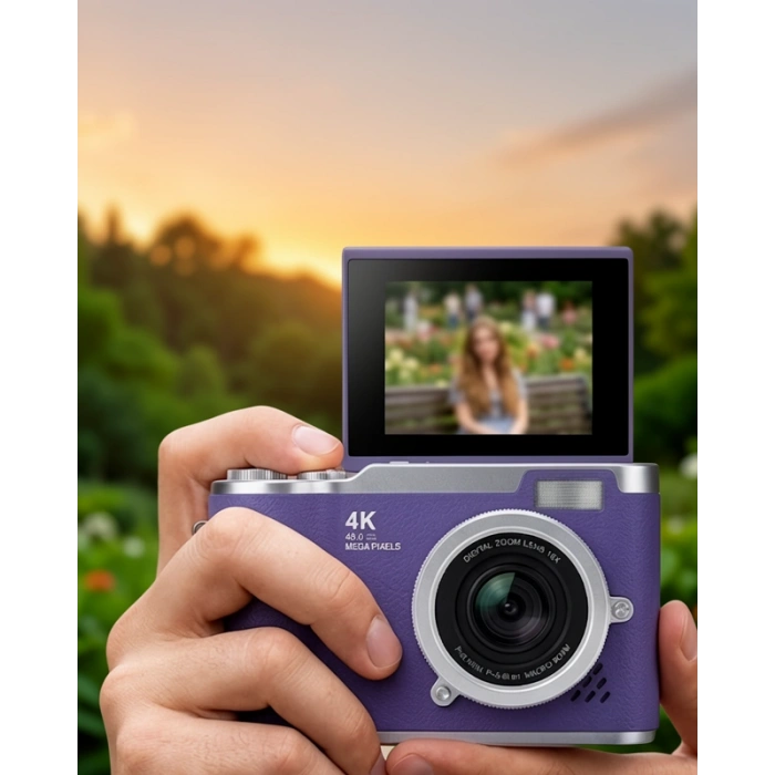 4K Kompakt Kamera 48 MP Autofokus Flashlı