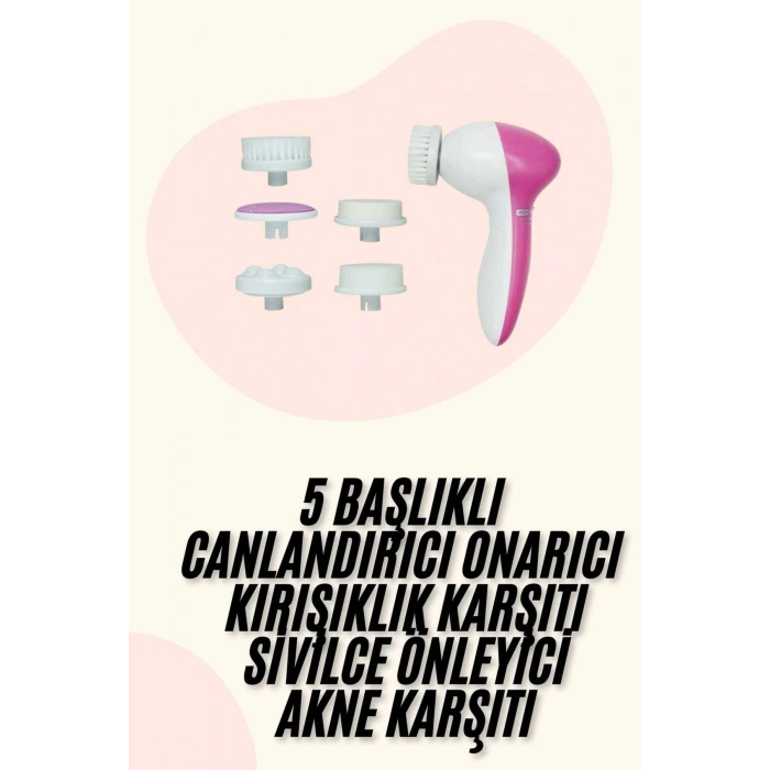 5 Başlıklı Titreşimli Cilt Temizleme Seti