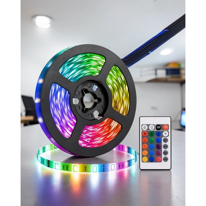 5 Metre RGB Şerit LED Kumandalı