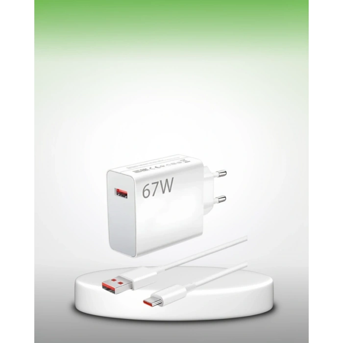 67 Watt Çift Turbo Şarj Adaptörü