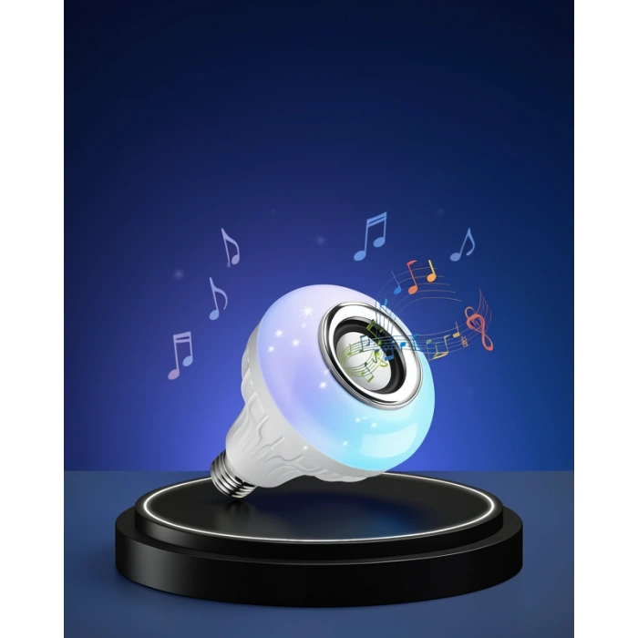 Akıllı LED Ampul E27 Bluetooth Hoparlörlü