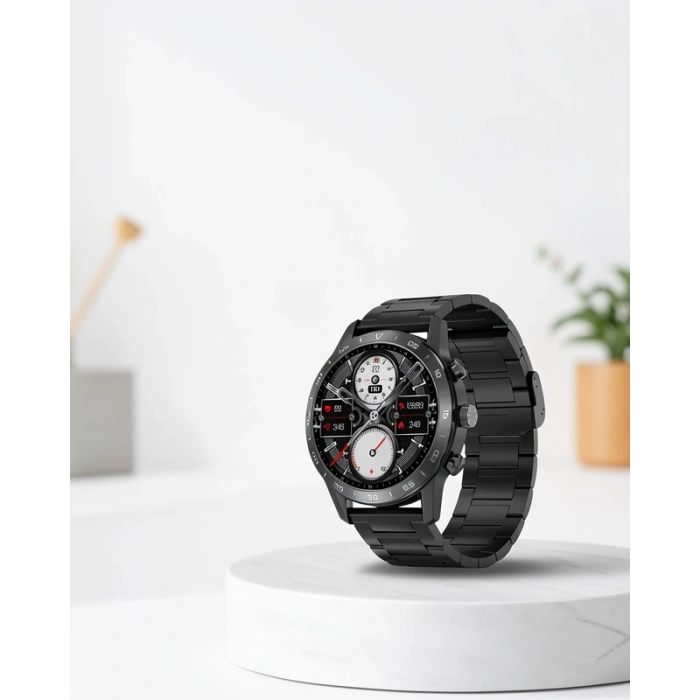 Akıllı Saat Çelik Kordon Bluetooth IOS Android Uyumlu