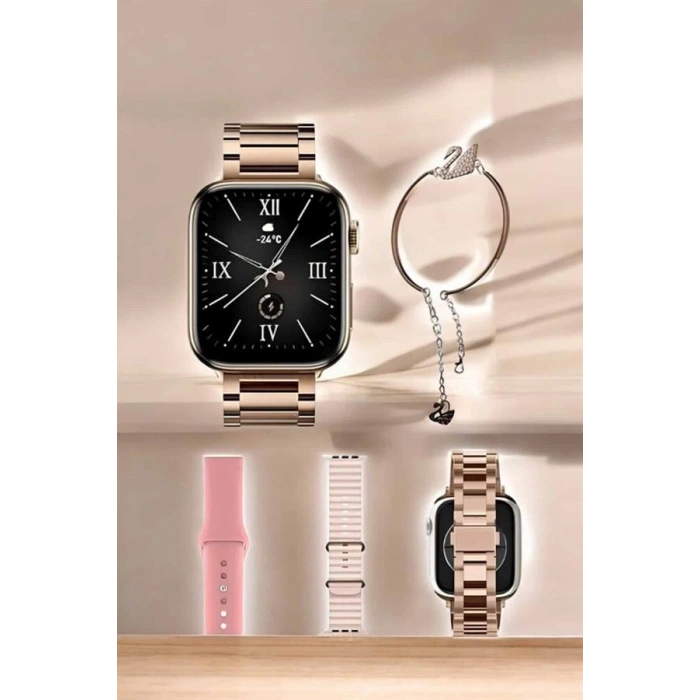 Akıllı Saat Rose Gold Kasa GPS Takibi