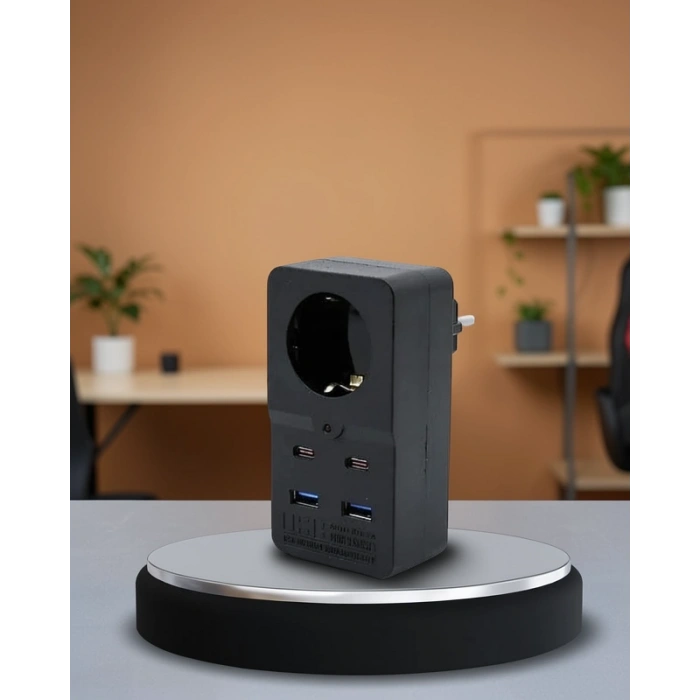 Akım Korumalı Priz 4 USB Type-C 2500W