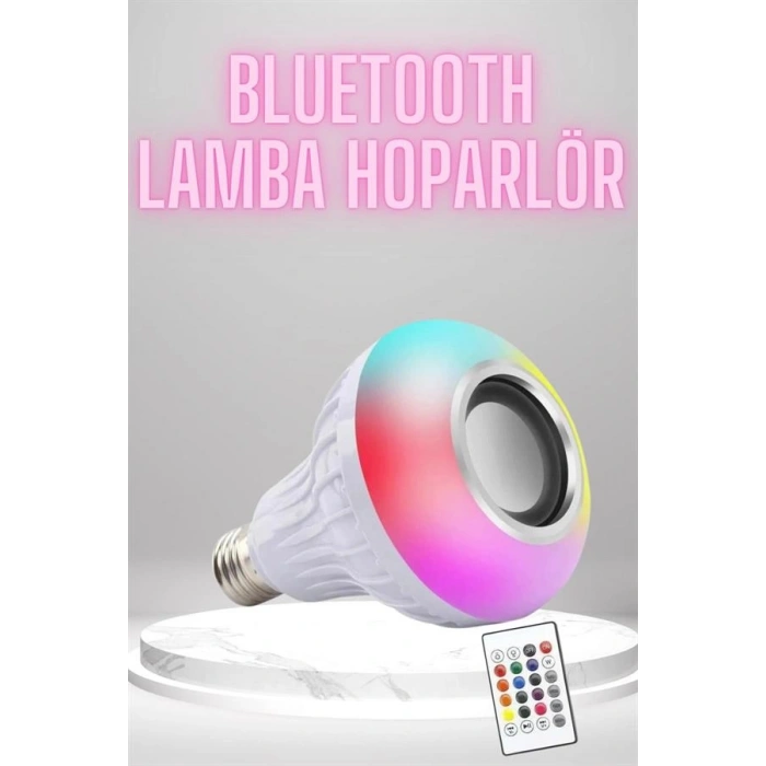 Ampül Görünümlü Bluetooth Hoparlör RGB LED Işık