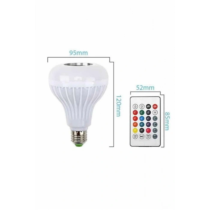 Ampül Görünümlü Bluetooth Hoparlör RGB LED Işık