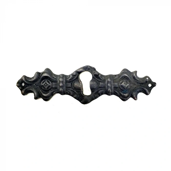 Antika Tarz Dekoratif Pirinç Anahtar Ağızlığı -  28x104mm, Oksit