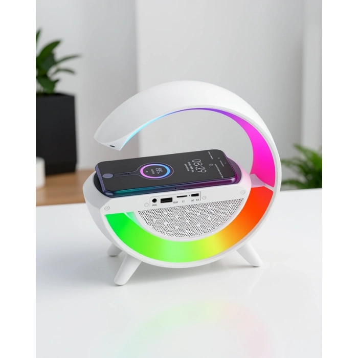 Bluetooth Hoparlör G Şekli RGB Lamba