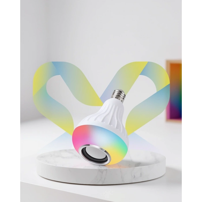 Bluetooth Hoparlörlü LED Ampul 12W