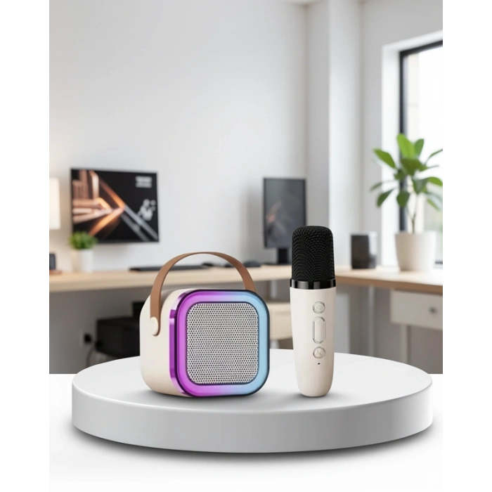 Bluetooth Karaoke Mikrofonlu Hoparlör Seti