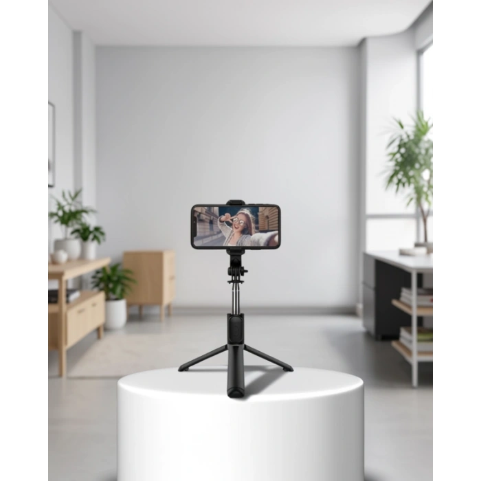 Bluetooth Selfie Çubuğu 360° Dönebilen Başlık