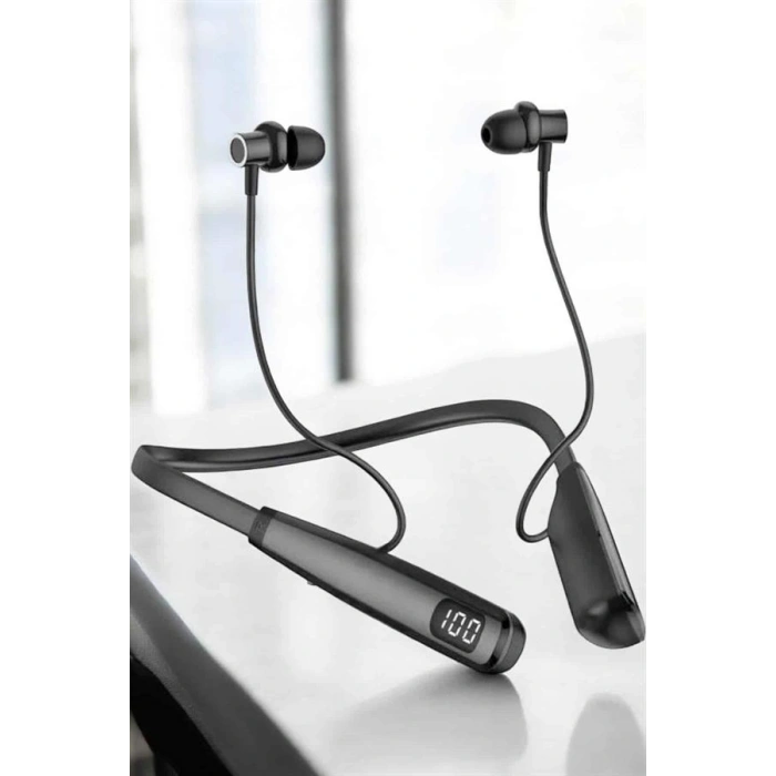Boyun Bantlı Bluetooth Kulaklık 100 Saat Süreyle