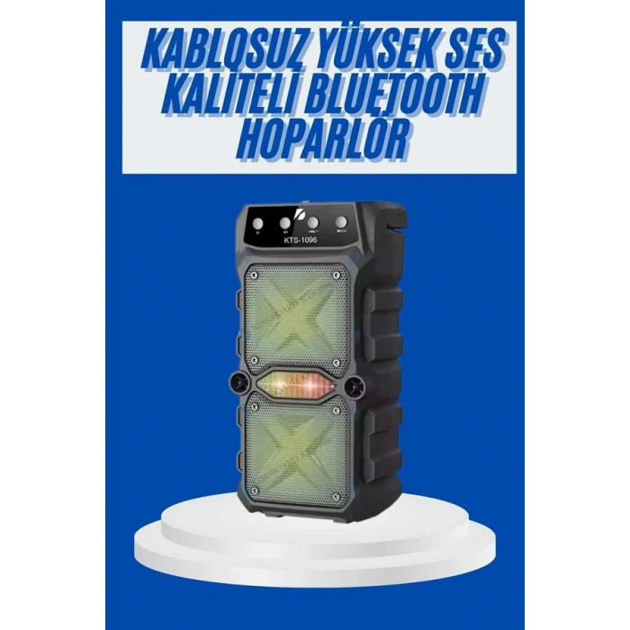 Büyük Boy Çift Çıkışlı Bluetooth Hoparlör