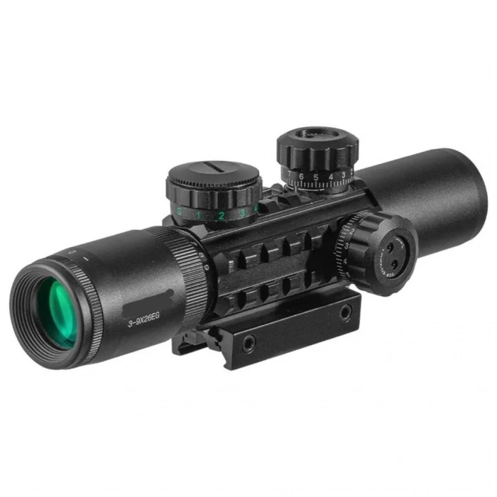 C3-9X26 EG Raylı Çift ışıklı Av Dürbünü  11mm/22mm