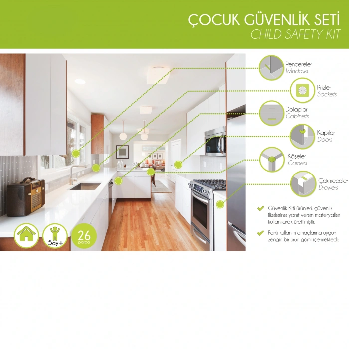 Çocuk Güvenlik Seti - Profesyonel 26 Parça