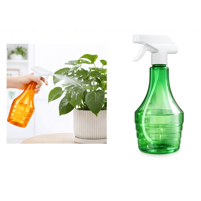 Çok Amaçlı Fısfıs Çiçek Sulama Şeffaf Su Sprey Şişesi 500 ML