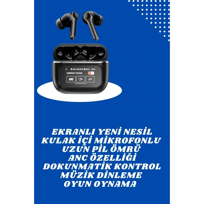 Dokunmatik Ekranlı Bluetooth Kulaklık