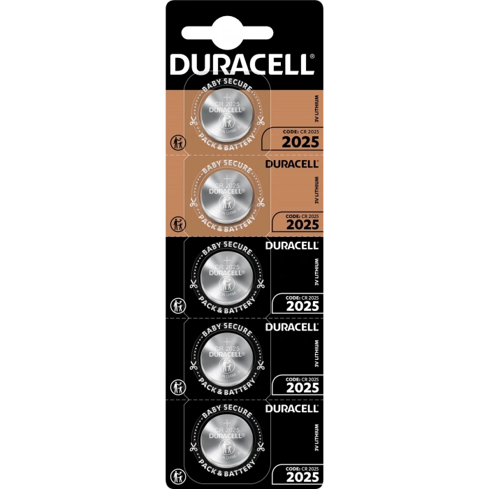 Duracell CR2025 3V Lityum Pil 5li Paket