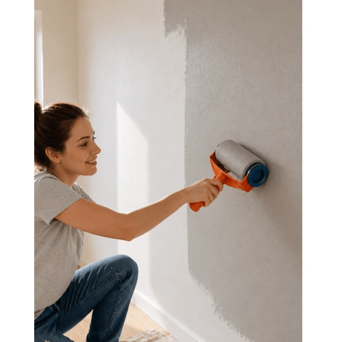 Duvar Tavan Boyama İçin Hazneli Rulo Boya Seti