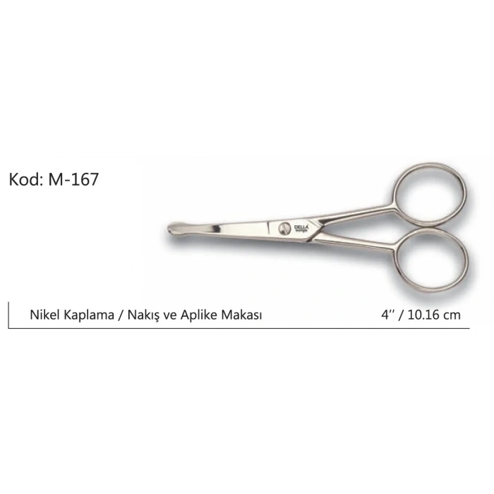 Europe Aplike Ve Nakış Makası Kıvrık Küt Uçlu No:4 10,16 Cm