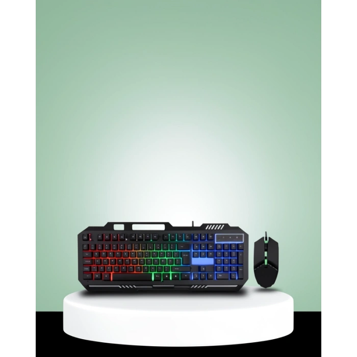 Gaming Klavye ve Mouse Seti PG8018 - RGB LED Işıklı