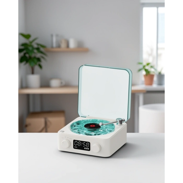 Gece Lambası Dijital Saatli Stereo Bluetooth Hoparlör