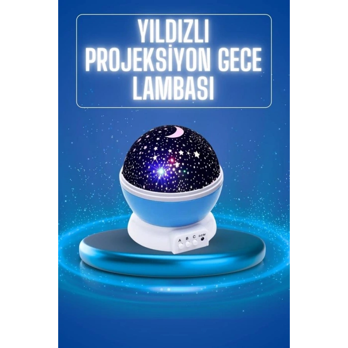 Gece Lambası Mor Projeksiyonlu Renk Değişen