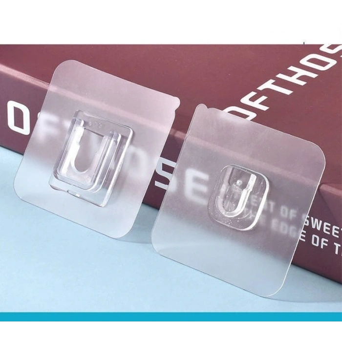 Geçmeli Eşya Sabitleme Klipsleri Şeffaf 4 lü Set