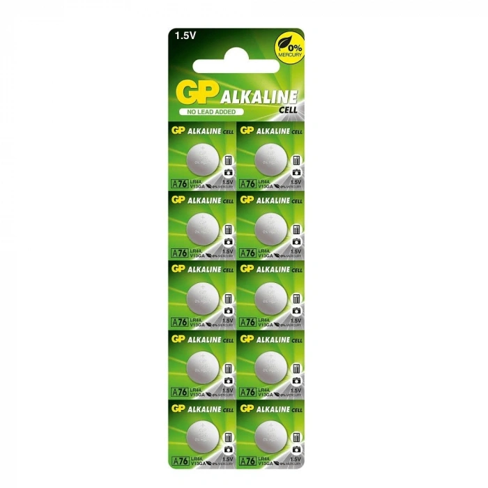 GP LR44 A76 1.5V Alkalin Pil 10lu Paket