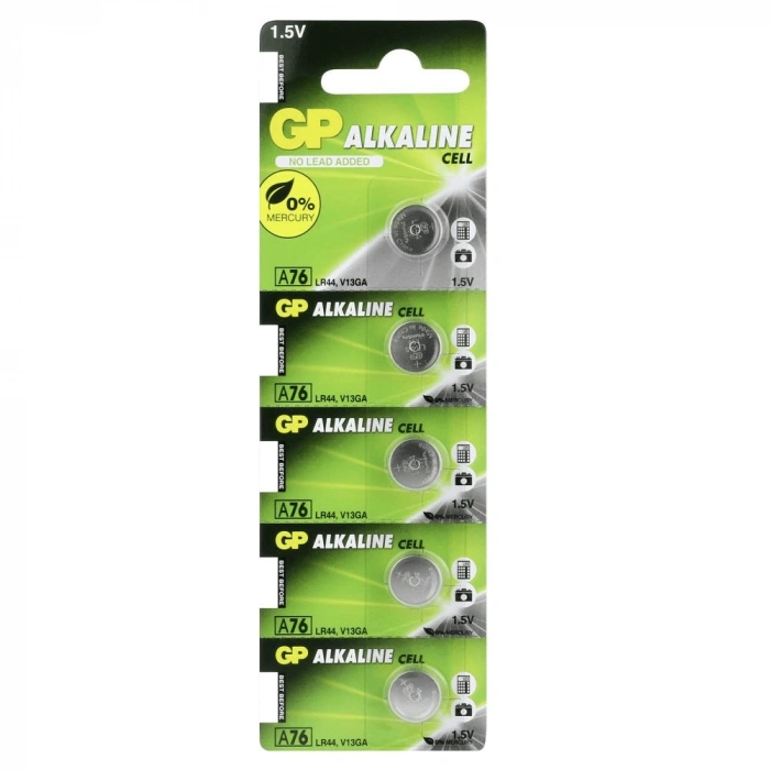 GP LR44 A76 1.5V Alkalin Pil 5li Paket
