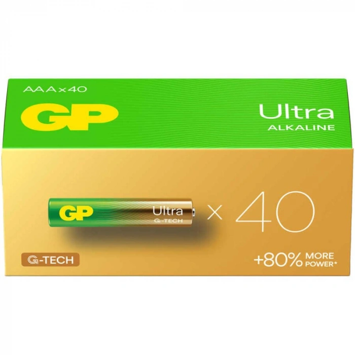 GP Ultra Alkalin AAA İnce Kalem Pil 40lı Paket