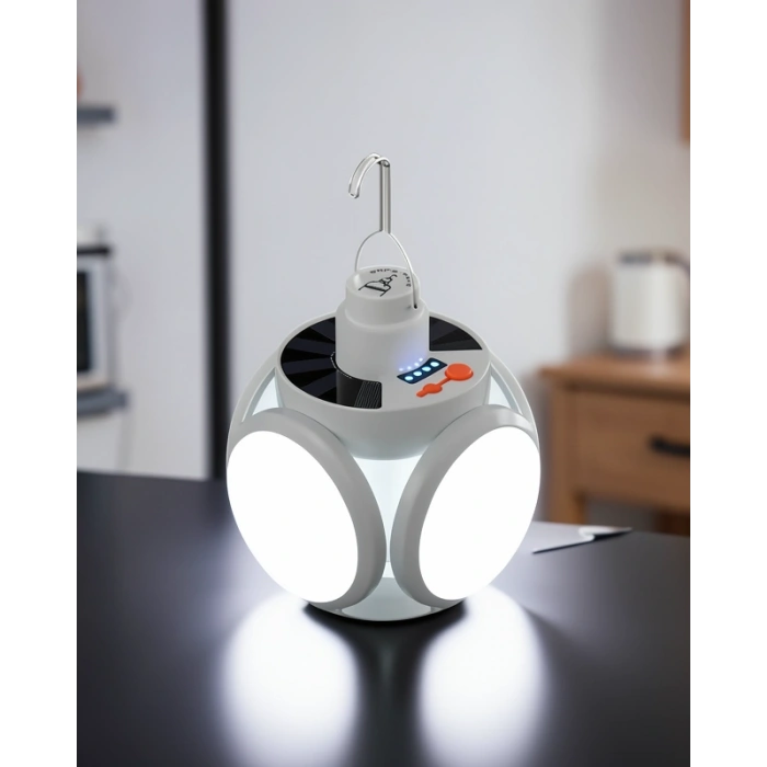 Güneş Enerjili Katlanabilir LED Kamp Lambası