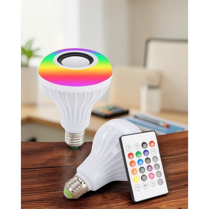 Kablosuz Bluetooth Hoparlör Led Lamba