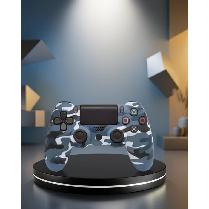 Kablosuz PS4 Gamepad Çift Motorlu Siyah