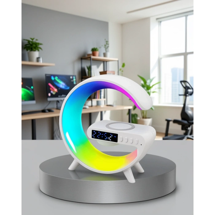 Kablosuz Şarjlı Gece Lambası ve Bluetooth Hoparlör