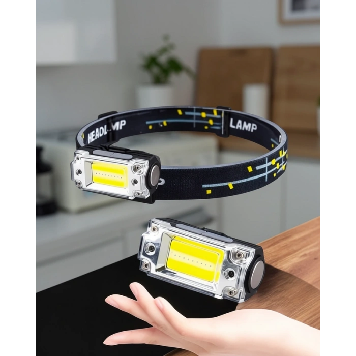 Kafa Lambası USB Şarjlı Esnek 215 Lümen