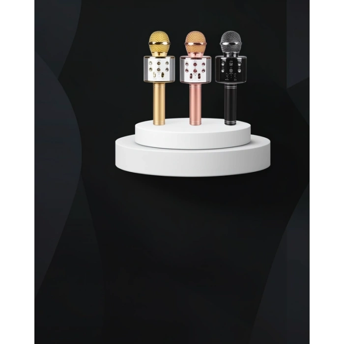 Karaoke Mikrofon Bluetooth ve Aux Girişli