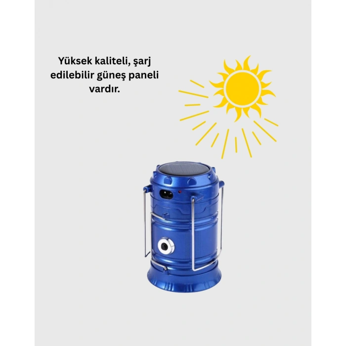 Katlanabilir USB Şarjlı Kamp Feneri