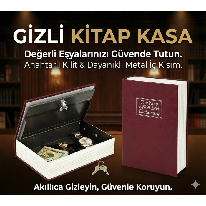 Kitap Görünümlü Gizli Kasa