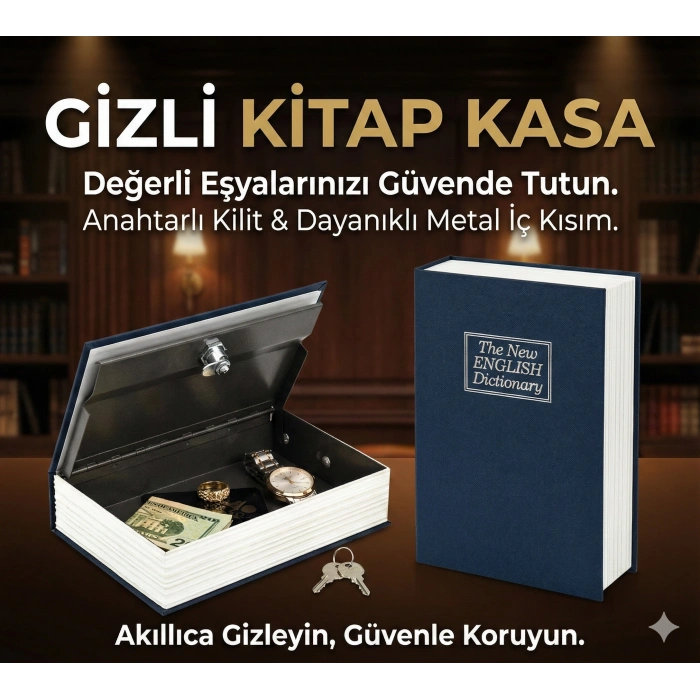 Kitap Görünümlü Gizli Kasa