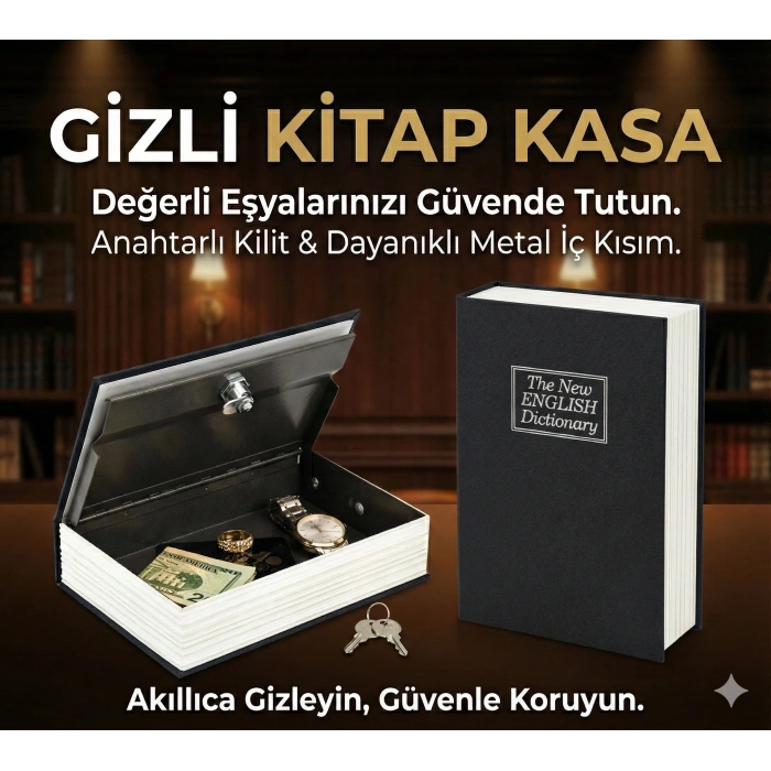 Kitap Görünümlü Gizli Kasa