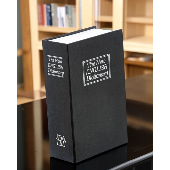 Kitap Görünümlü Kilitli Mini Çelik Kasa