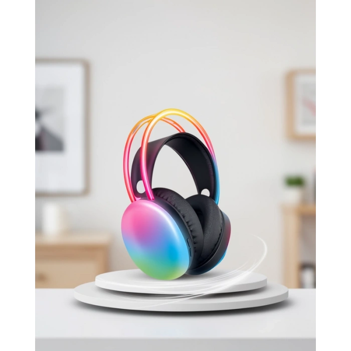 Kulak Üstü Bluetooth Kulaklık RGB Işıklı