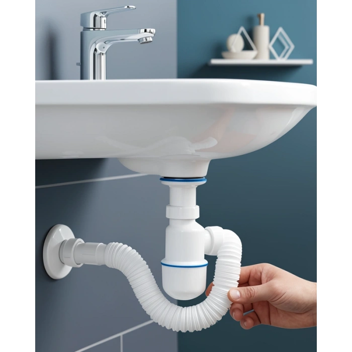 Lavabo Gider Borusu Esnek Sifon Seti
